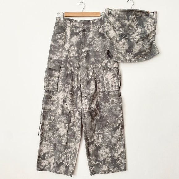 H&M tie dye cargo pants set - Picture 1 of 9